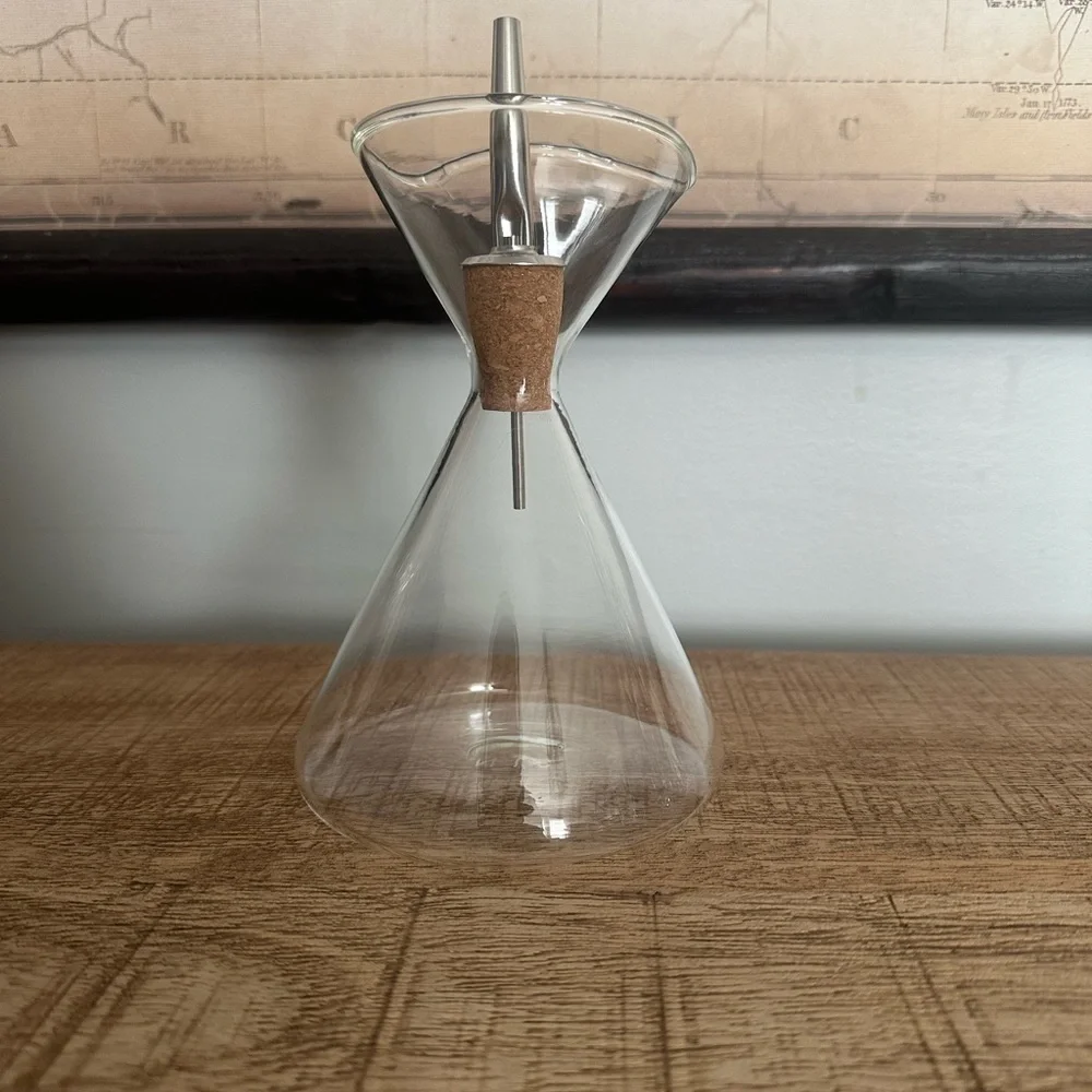 SIN Fauna Glass Oil Cruet | Handblown Hourglass Design